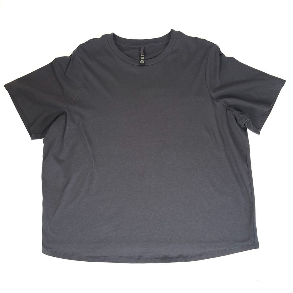SKIMS Cotton Jersey Crew Neck T-Shirt Onyx Black Womens 2X Plus‎ Size Tee